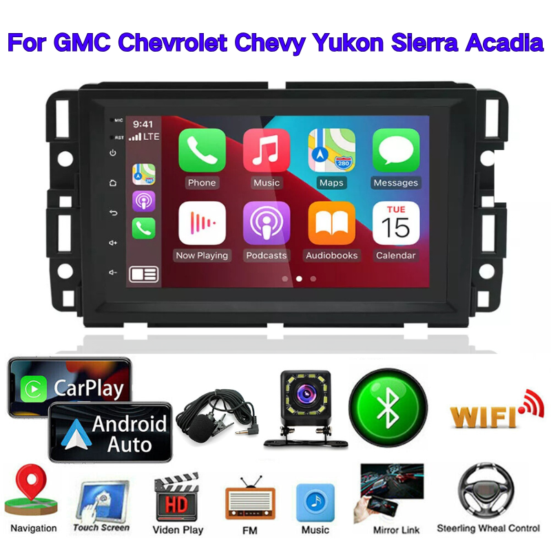 For GMC Chevrolet Chevy Yukon Sierra Acadia 7" Android 13 Car Radio GPS Carplay