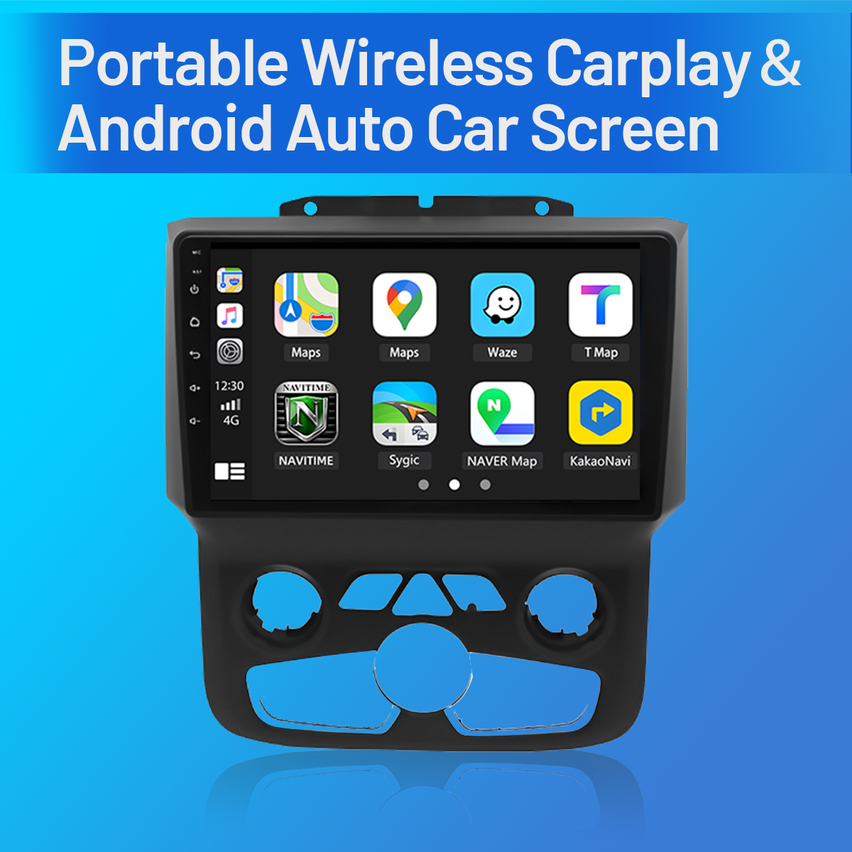 9Inch Car-play Car Stereo Radio GPS Navigation Compatible for Ram 1500 2500 3500 2013-2019 Android 13