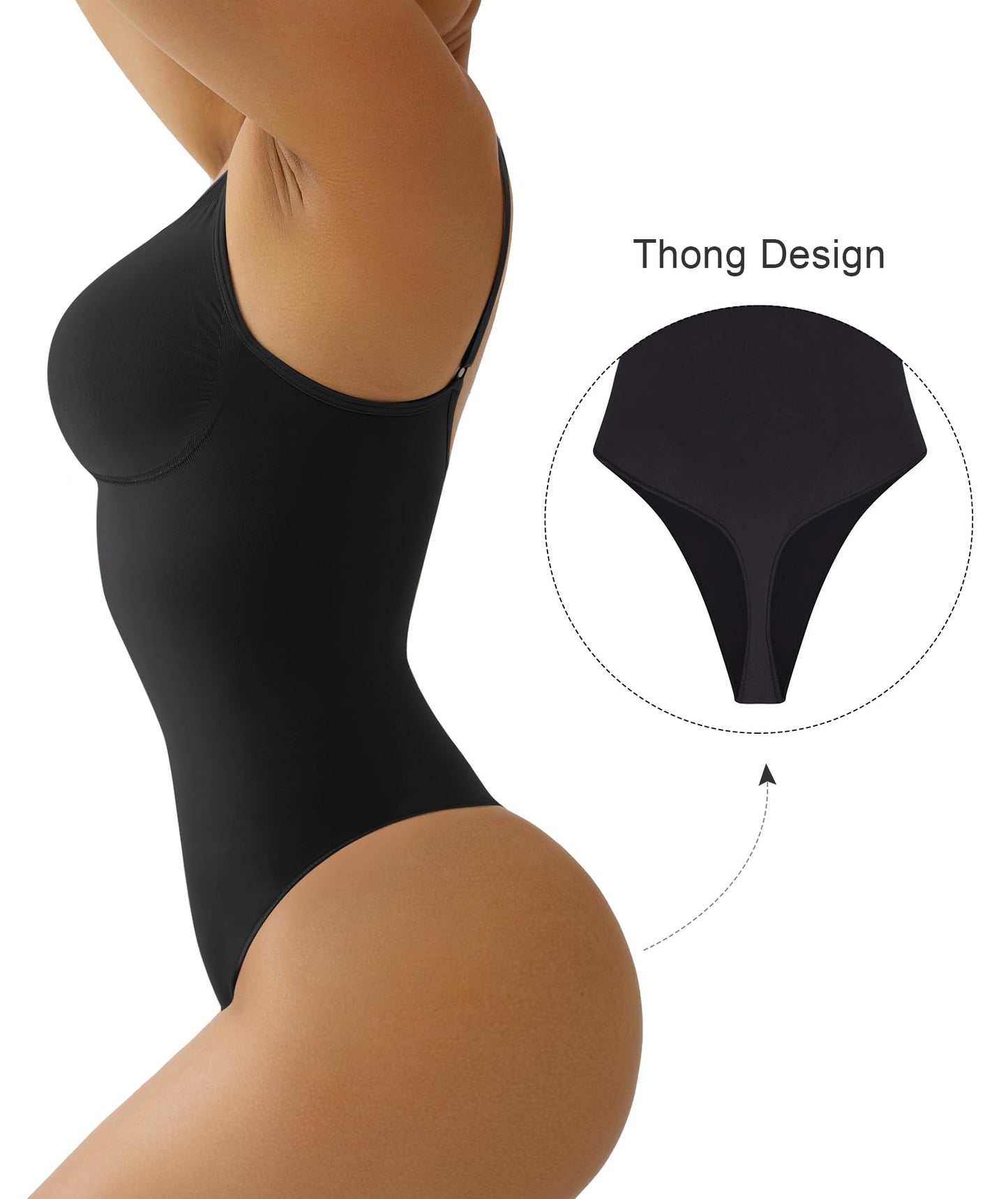 Women's Shapewear Bodysuit Tummy Control Body Shaper Seamless Sculpting Snatched Waist Body Suit