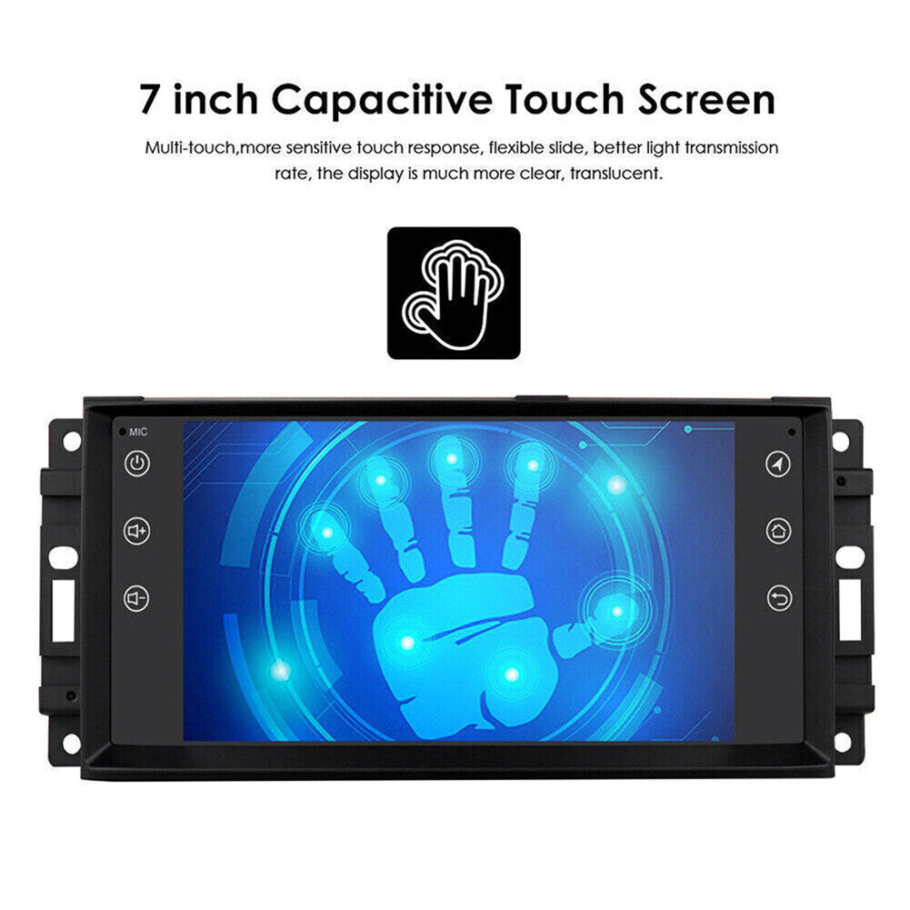 Android 13 Car Stereo for Jeep Wrangler 2007–2017 – 7" Touchscreen with Wireless CarPlay, Android Auto, GPS, Bluetooth, 2+32GB, AHD Backup Camera Also compatible with select Chrysler & Dodge models