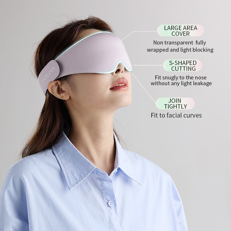 3D Contoured Sleep Mask – Light-Blocking, Breathable Eye Mask for Travel, Outdoor Camping, Home & Office
