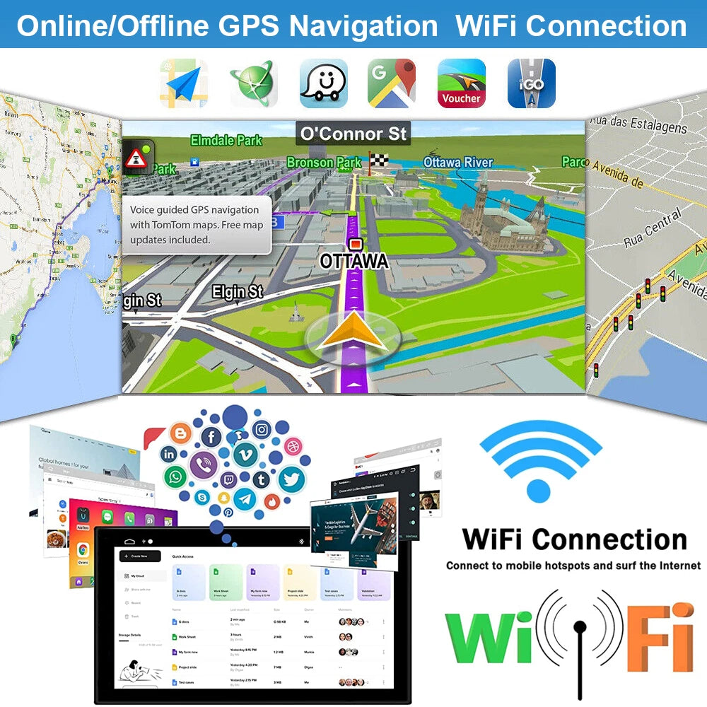 For GMC Chevrolet Chevy Yukon Sierra Acadia 7" Android 13 Car Radio GPS Carplay