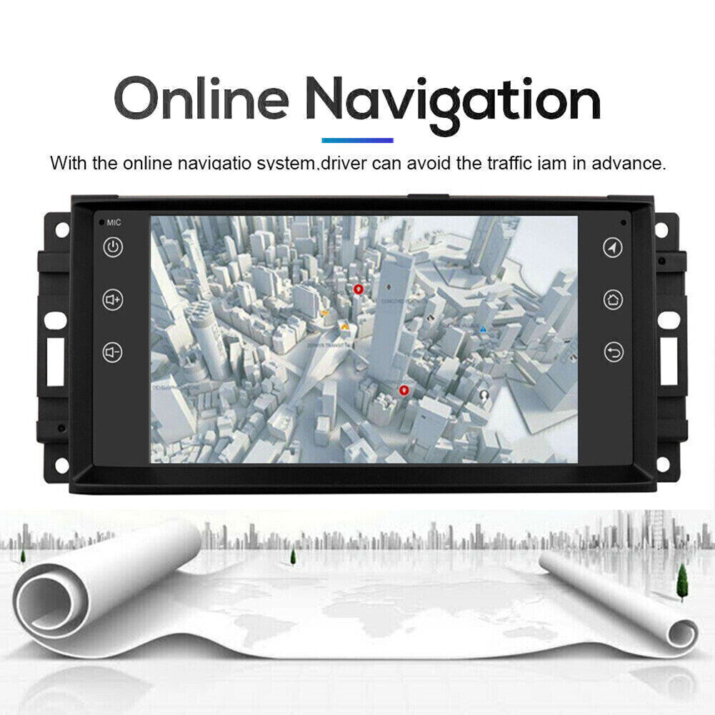 Android 13 Car Stereo for Jeep Wrangler 2007–2017 – 7" Touchscreen with Wireless CarPlay, Android Auto, GPS, Bluetooth, 2+32GB, AHD Backup Camera Also compatible with select Chrysler & Dodge models