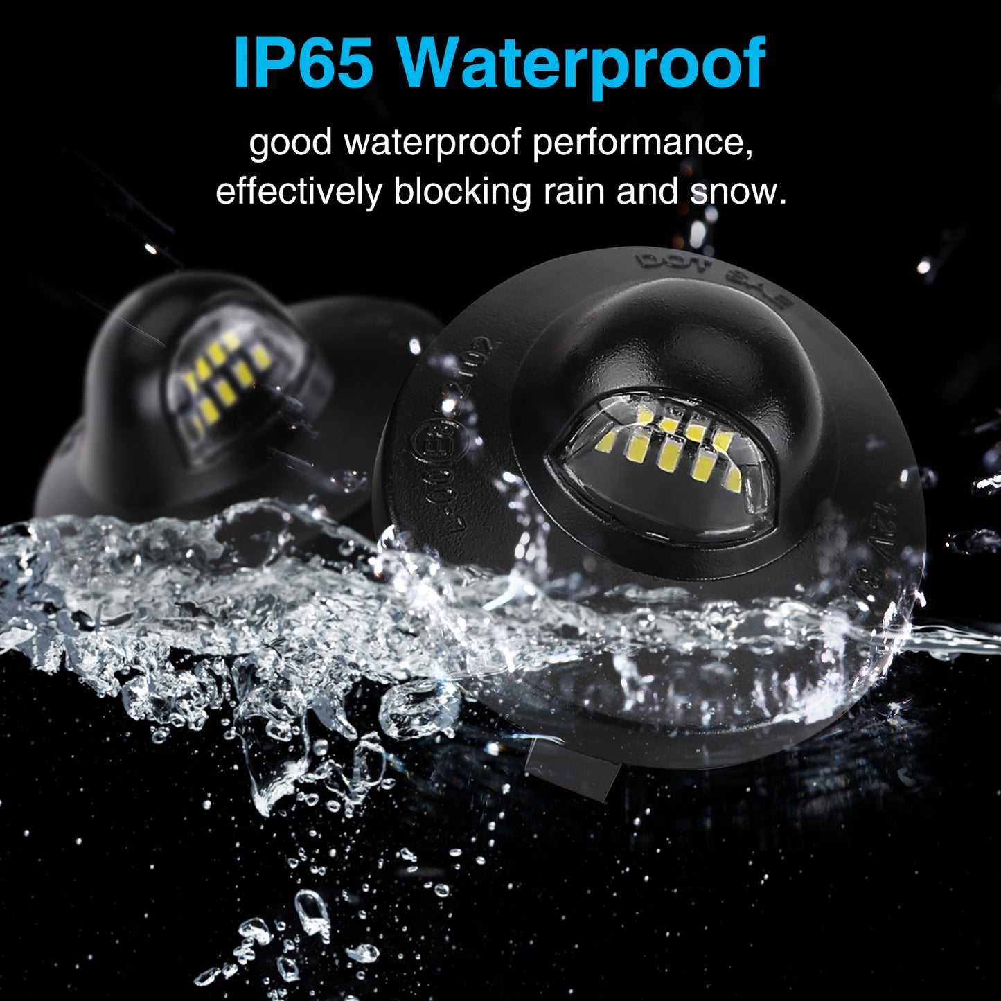 2pcs LED License Plate Light Car Modification Parts Tag Light Compatible for Ford F150/F250/F350