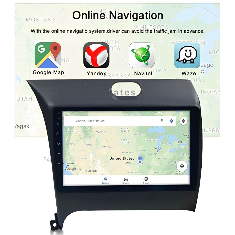 9Inch Car Stereo Radio Car-play GPS Navi Compatible for Kia K3 Cerato Forte 2013-2017 Android 13