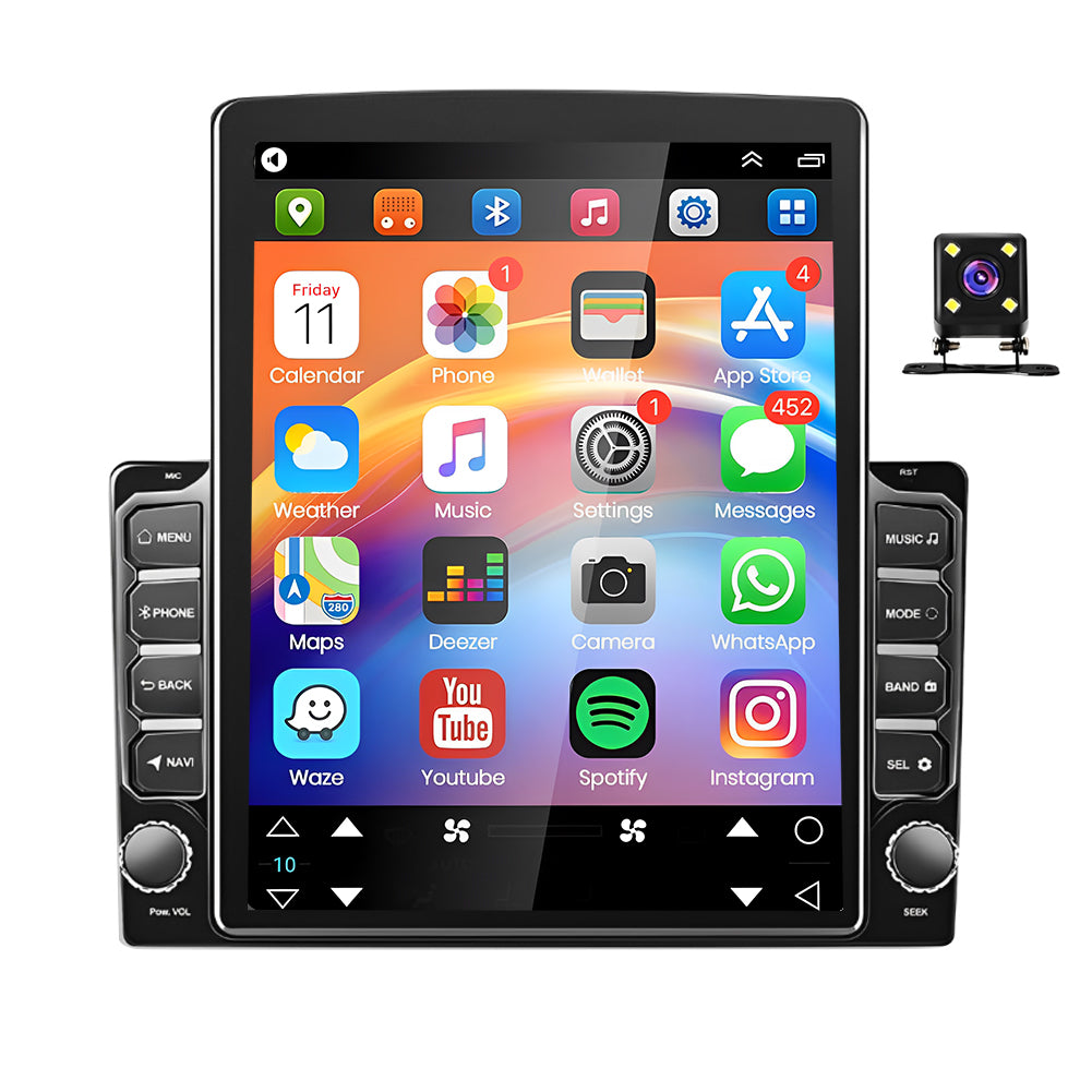 9.7in CarPlay Radio Car Stereo Radio Android 10.0 GPS Wifi 2DIN with Camera