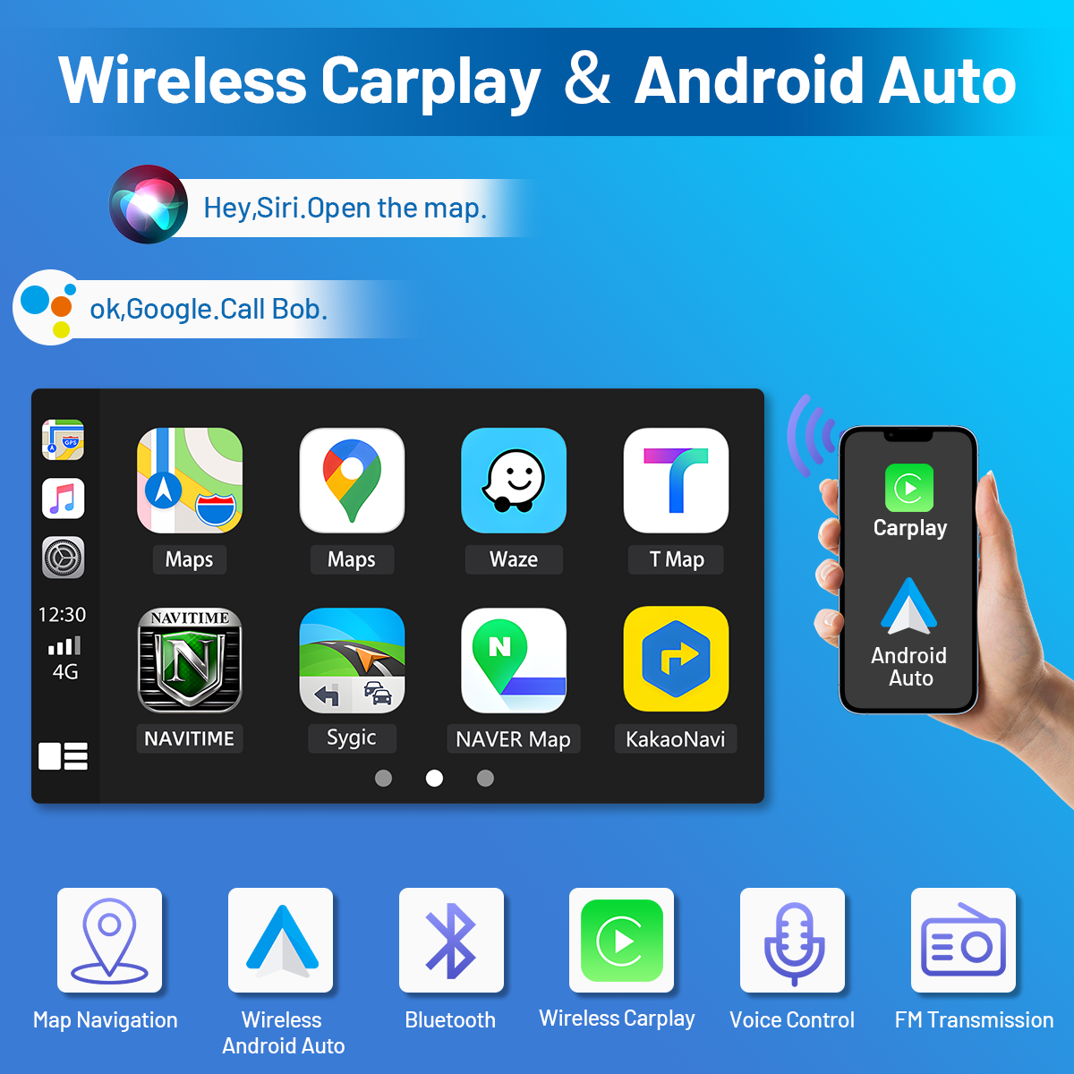 10Inch Car Stereo Radio GPS Navigation 2+32G Compatible for Mustang 2010-2014 Android 13