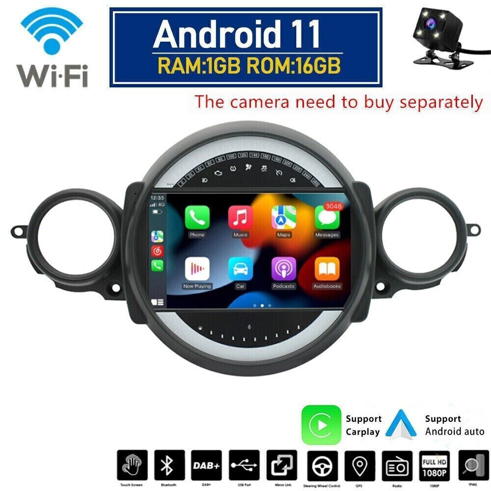 9 Inches CarPlay Android 13 Car Stereo Radio 2+32GB Compatible for BMW Mini Cooper R56 2007-2014