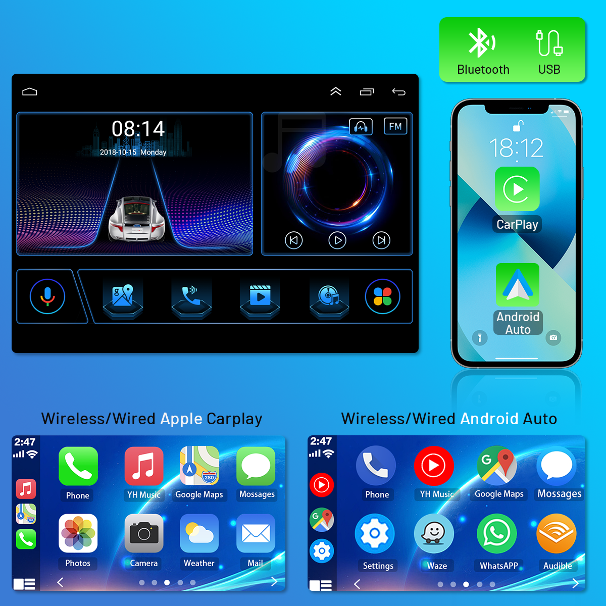 9Inch Car-play Car Stereo Radio GPS Navigation Compatible for Ram 1500 2500 3500 2013-2019 Android 13