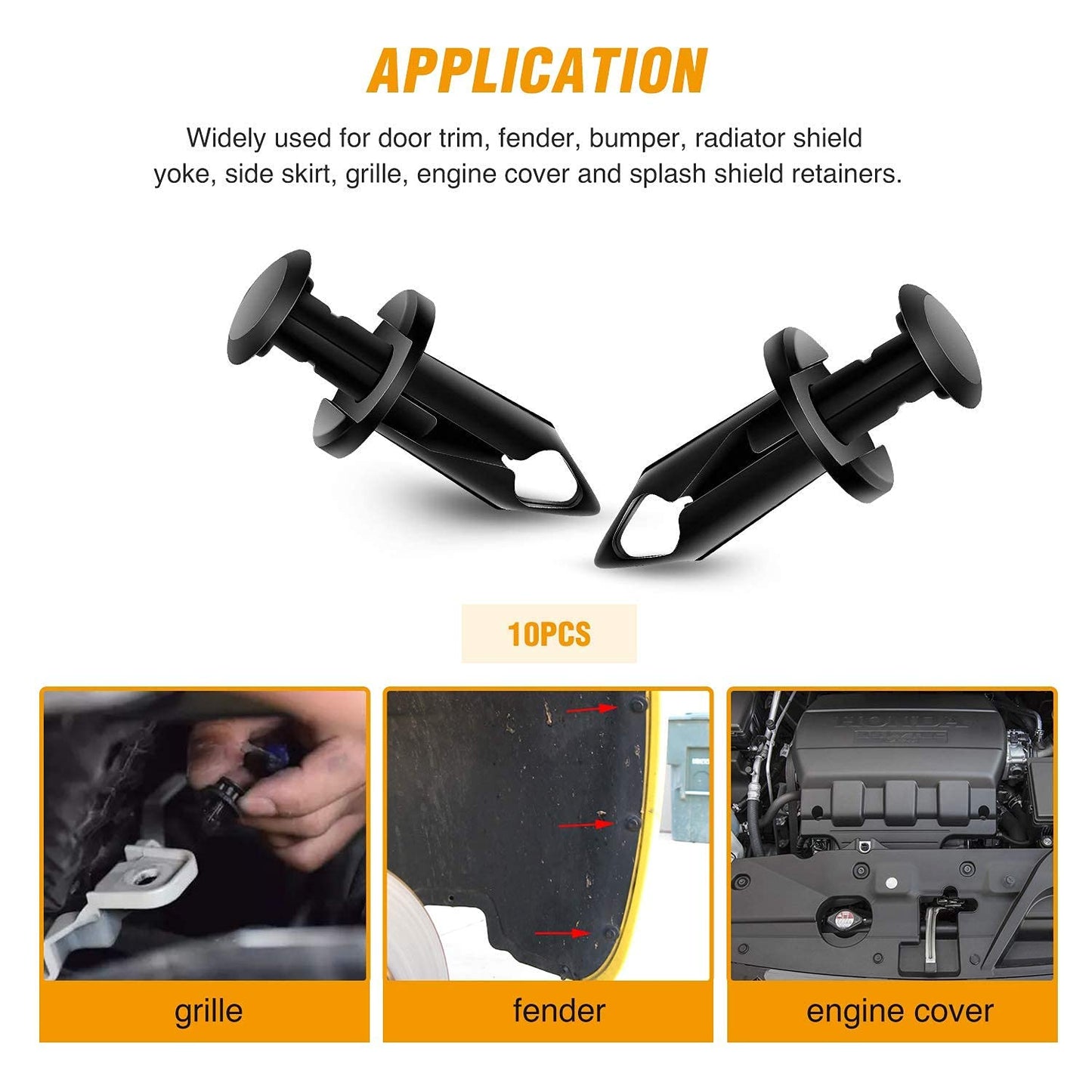 35pcs Engine Under Cover Splash Shield Guard Bumper Body Bolts & U-nut Clip Fastener