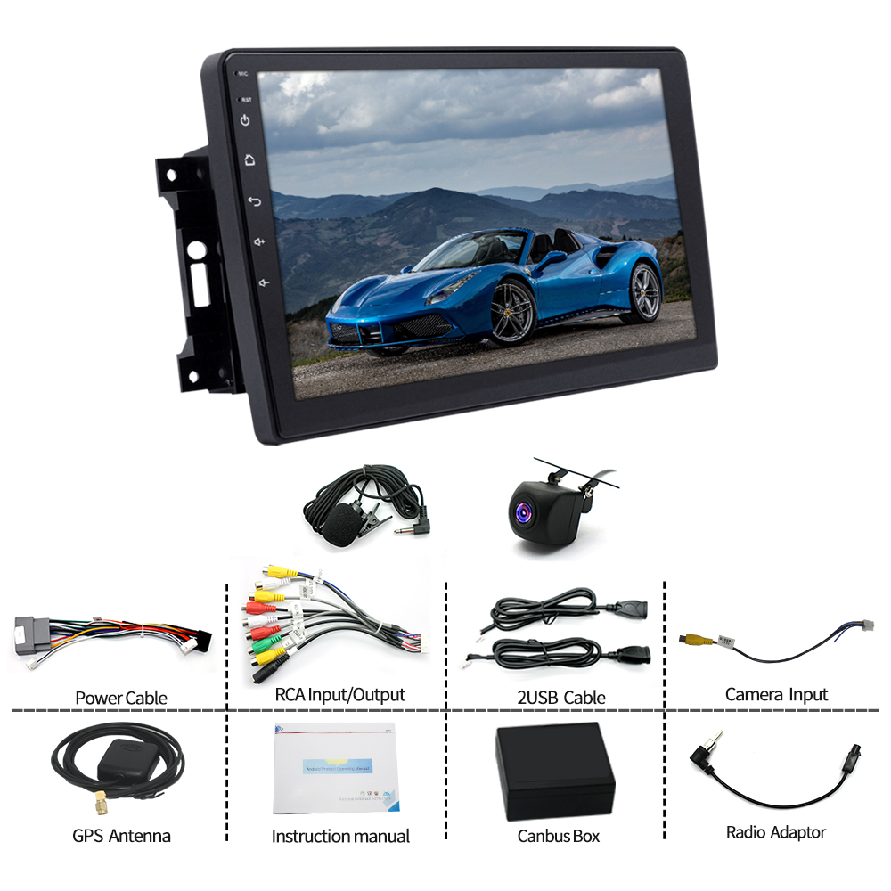 Android 13 Car Stereo for 1999–2007 Jeep Grand Cherokee, Wrangler, Dodge, Chrysler – 7" Touchscreen, Wireless CarPlay, GPS, WiFi, Bluetooth, 2+32GB