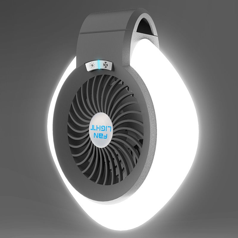 Rechargeable Camping Fan with LED Light – Portable, Lightweight & Long Battery Life for Outdoor Adventures