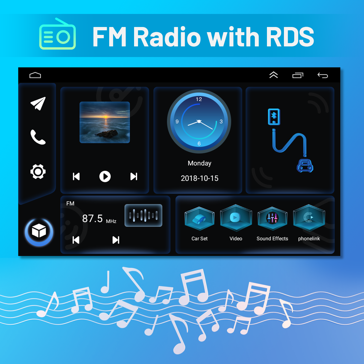 10Inch Car Stereo Radio GPS Navigation 2+32G Compatible for Mustang 2010-2014 Android 13