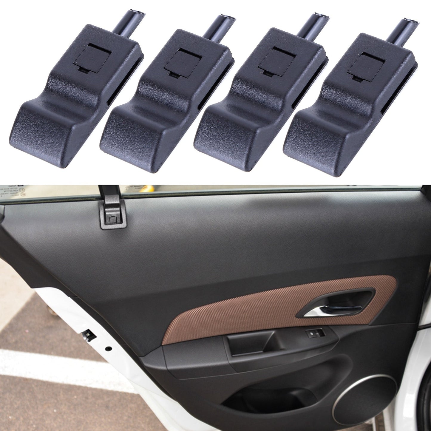 4pcs Car Door Lock Knobs Tab Auto Front/Rear Window Locker – Compatible with Chevy/GMC Silverado/Sierra 2007-2013 | 15844616