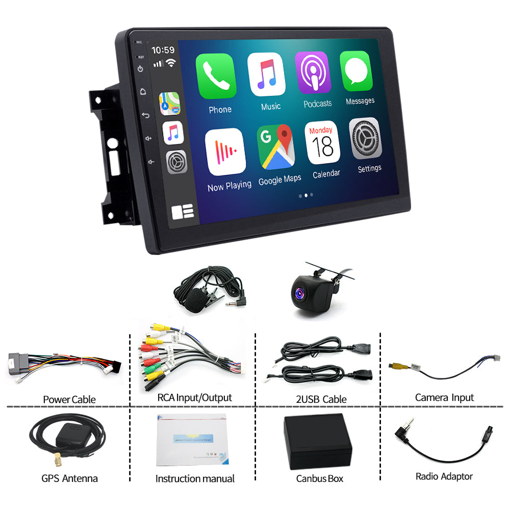 Android 13 Car Stereo for 1999–2007 Jeep Grand Cherokee, Wrangler, Dodge, Chrysler – 7" Touchscreen, Wireless CarPlay, GPS, WiFi, Bluetooth, 2+32GB