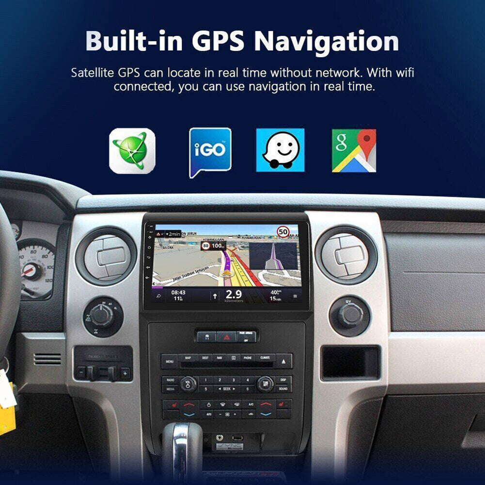 CarPlay & Android Auto Car Stereo for Ford F-150 (2009–2014) – 9" Touchscreen, Android 13, 2+32GB, AHD Backup Camera Compatible