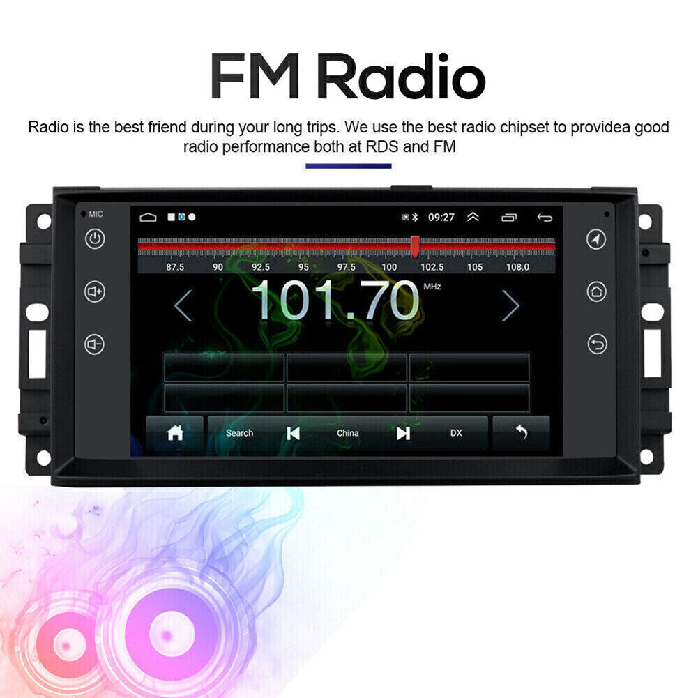 Android 13 Car Stereo for Jeep Wrangler 2007–2017 – 7" Touchscreen with Wireless CarPlay, Android Auto, GPS, Bluetooth, 2+32GB, AHD Backup Camera Also compatible with select Chrysler & Dodge models