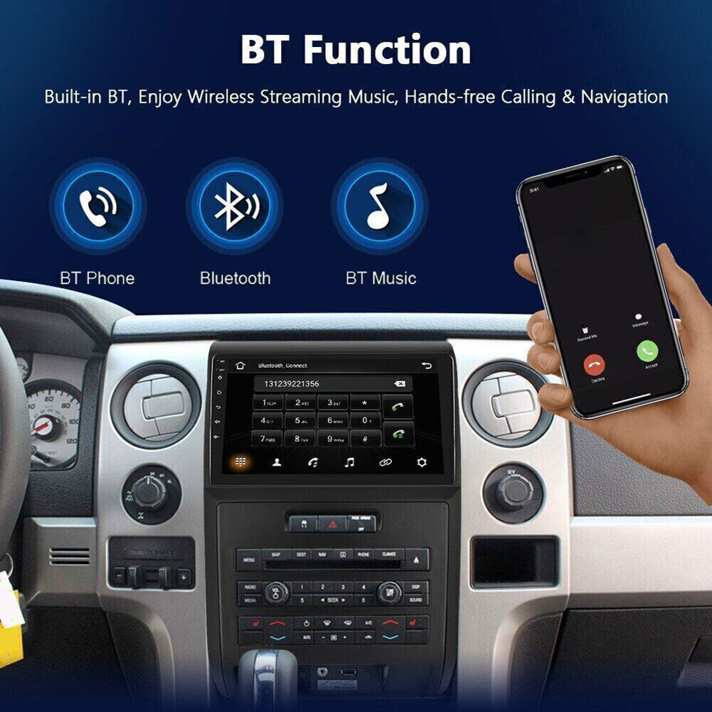 CarPlay & Android Auto Car Stereo for Ford F-150 (2009–2014) – 9" Touchscreen, Android 13, 2+32GB, AHD Backup Camera Compatible