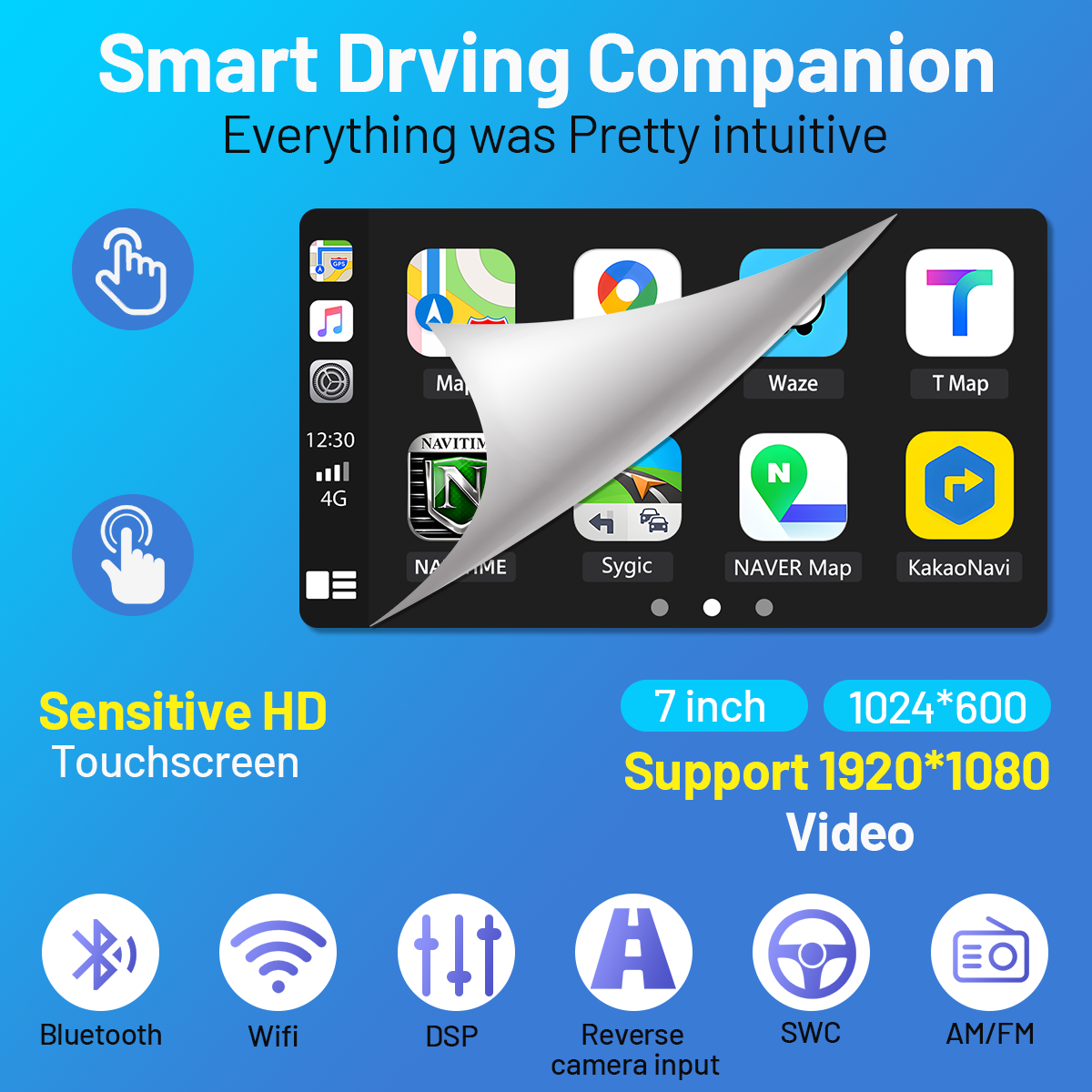 10Inch Car Stereo Radio GPS Navigation 2+32G Compatible for Mustang 2010-2014 Android 13