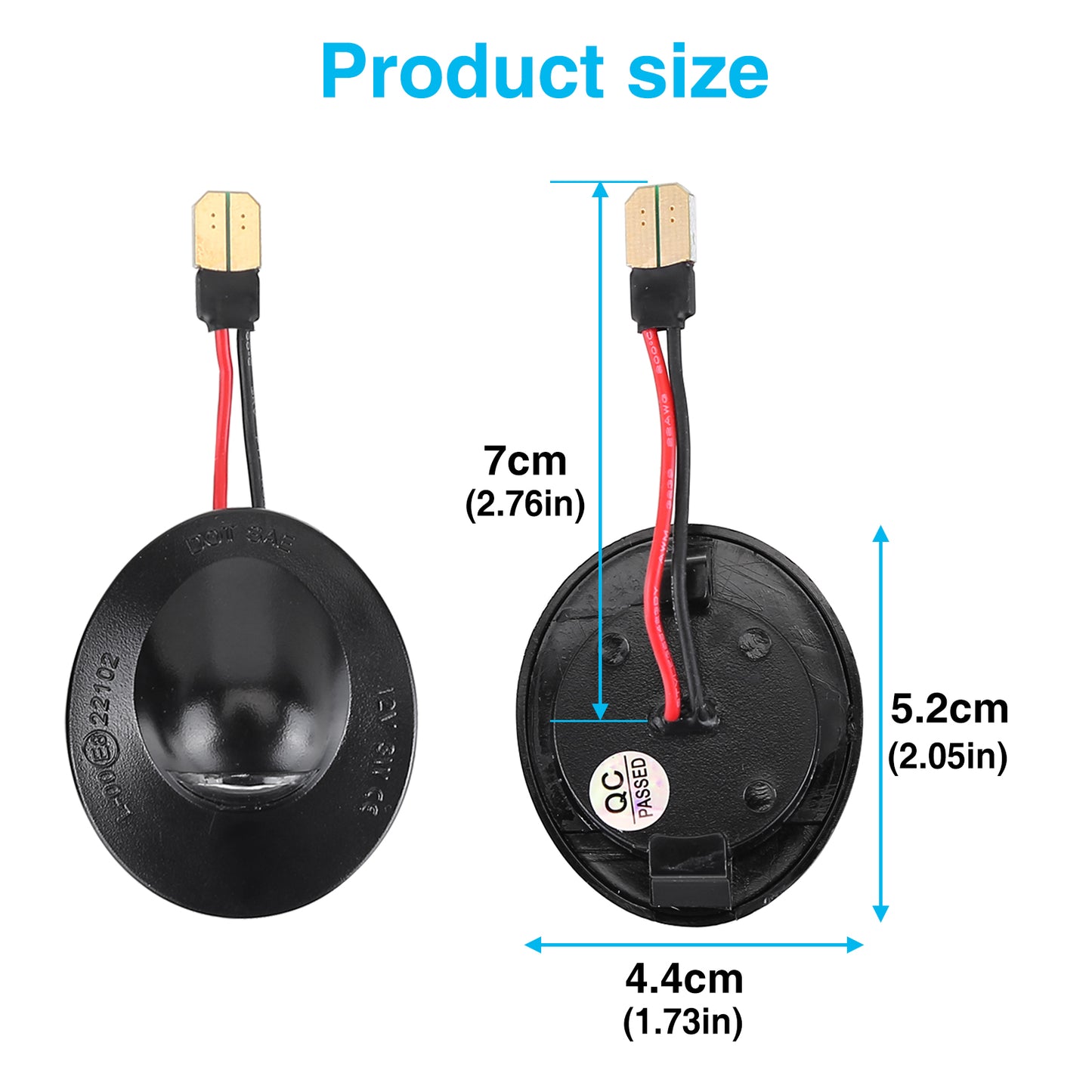 2pcs LED License Plate Light Car Modification Parts Tag Light Compatible for Ford F150/F250/F350