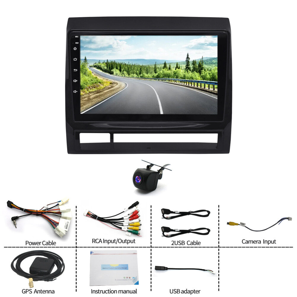 9" Android 13 Car Stereo for 2005–2013 Toyota Tacoma with Built-in CarPlay & Android Auto | 2+32G | AHD Backup Camera Included