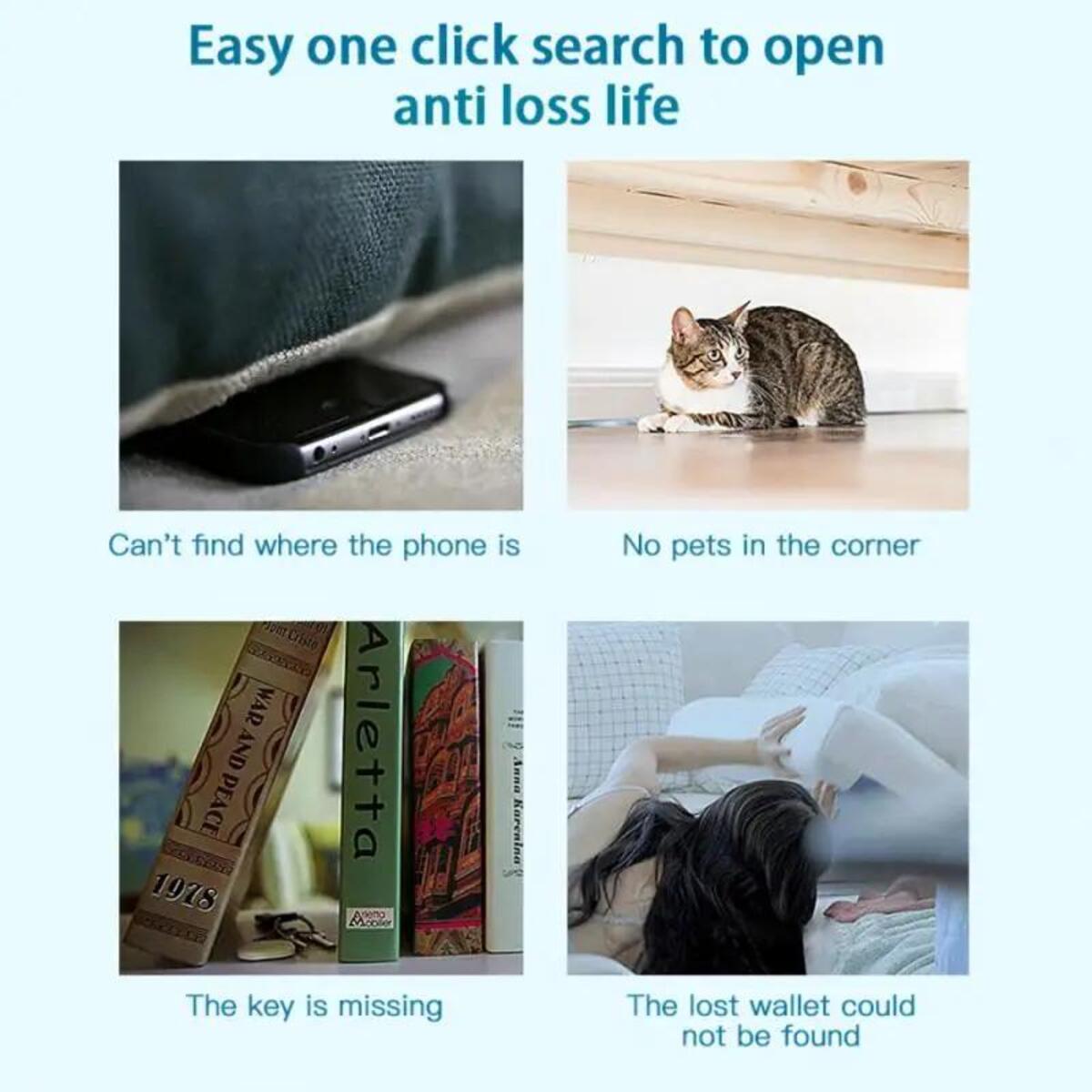 5-Pack Anti-lost Wireless GPS Tracker Locator Finder For Kid Key Pet Dog Bicycle