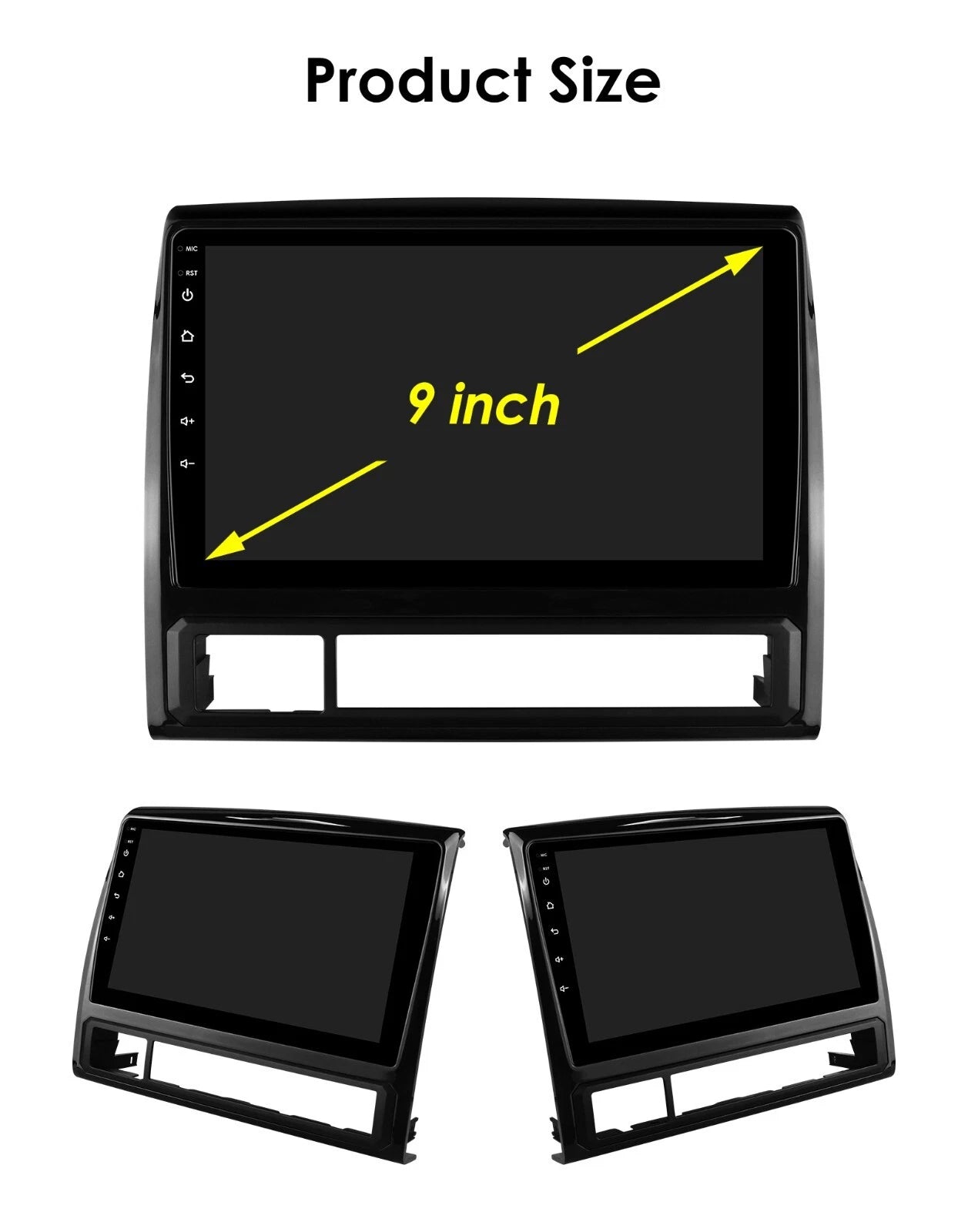 Android 13 Car Stereo for 2005–2013 Toyota Tacoma – 9" Touchscreen with Wireless CarPlay, Android Auto, 2+32GB, AHD Backup Camera & Microphone