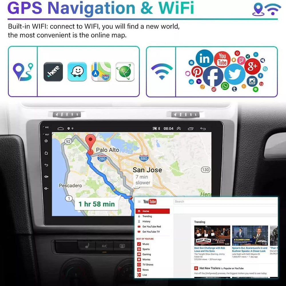 9Inch Car Stereo Radio Car-play GPS Navi Compatible for Civic 2013-2017 Android 13