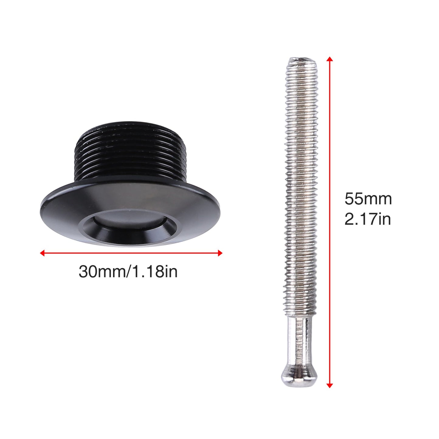 4-Pack Universal Aluminum Car Hood Pins - 1.25" Quick Release Latch, Push Button Lock for Bumper, Bonnet, License Plate