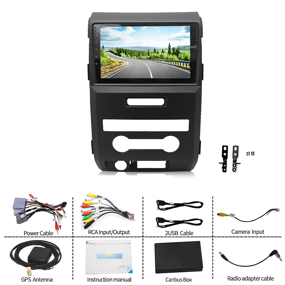 CarPlay & Android Auto Car Stereo for Ford F-150 (2009–2014) – 9" Touchscreen, Android 13, 2+32GB, AHD Backup Camera Compatible