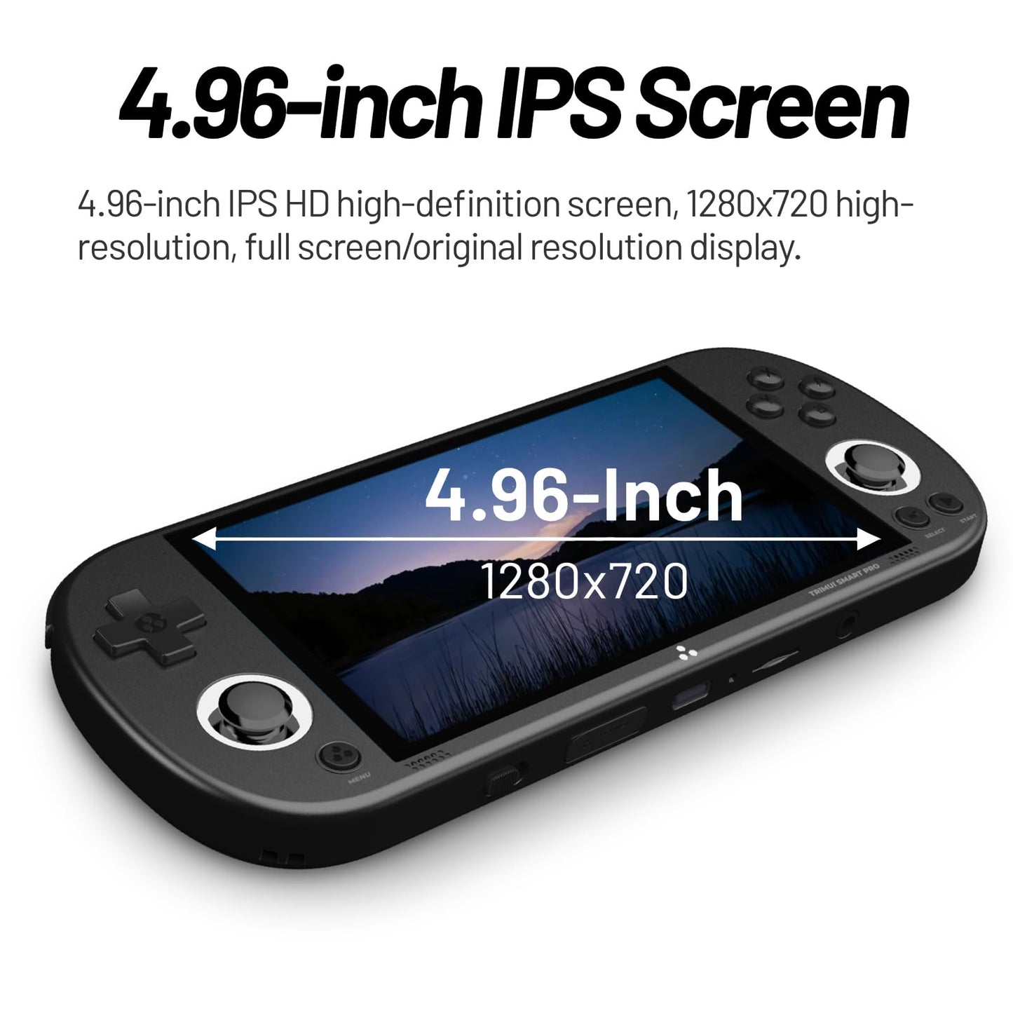 𝗧𝗿𝗶𝗺𝘂𝗶 Smart Pro Retro Game Console 4.96-Inches 720x1280 IPS Screen Built-in 256G TF Card Video Gaming Consoles 5000mAh Lithium Battery Supports Multiple Simulators Casual Game Console