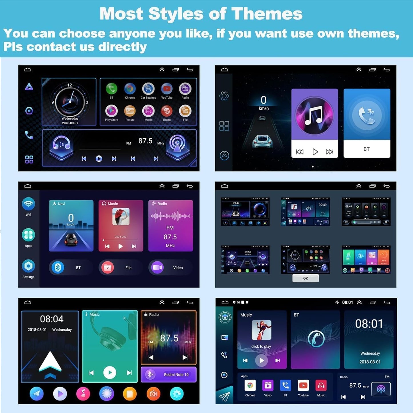 Car Navigation Player for Carplay/Android Auto 9 Inch Automobile Player Android 13 Bluetooth GPS Navigation Car Music Player Compatible for Camry 2007-2011