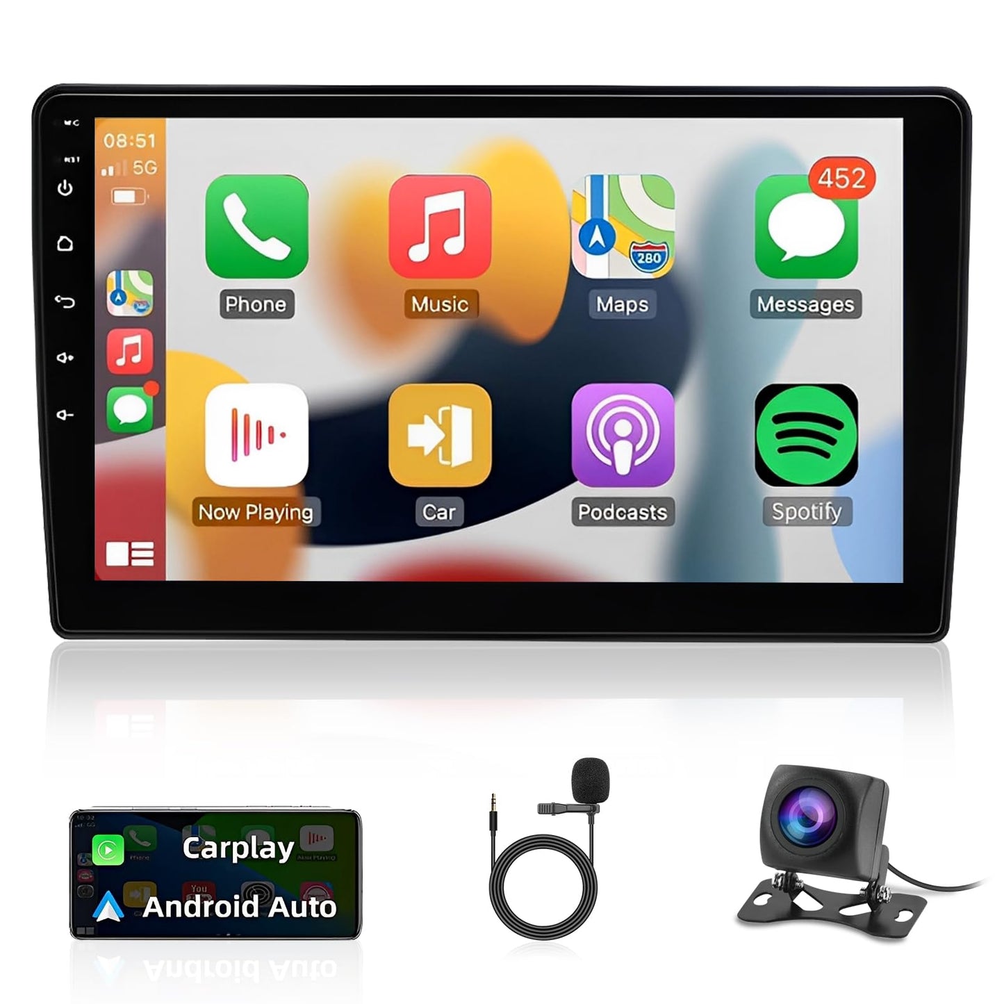 10Inch Car Stereo Radio Car-play GPS Navi Compatible for F150/F250 2004-2014 Android 13