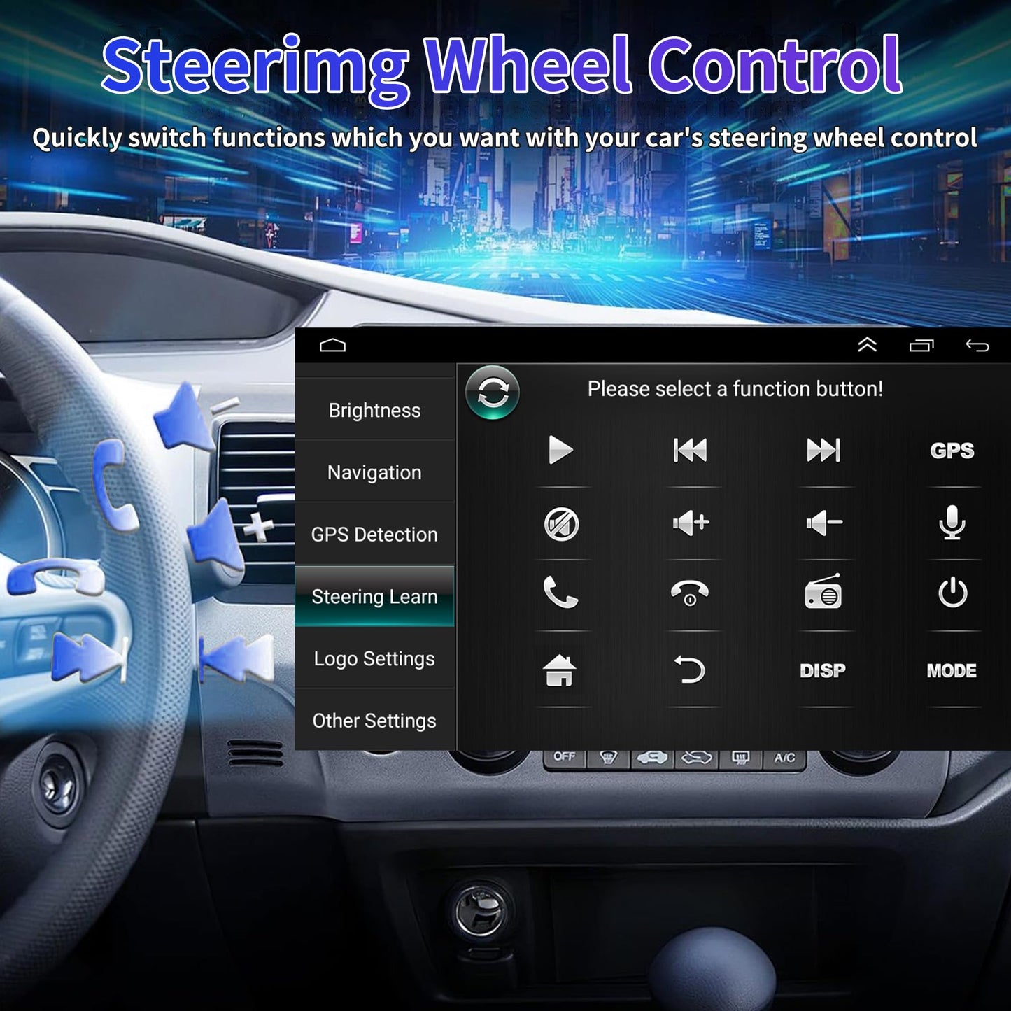 Car Navigation Player for Carplay/Android Auto 9 Inch Touch Screen Android 13 Automobile Music Player Bluetooth GPS Navigation Car Player Radio Compatible for Toyota 4Runner 2009-2019