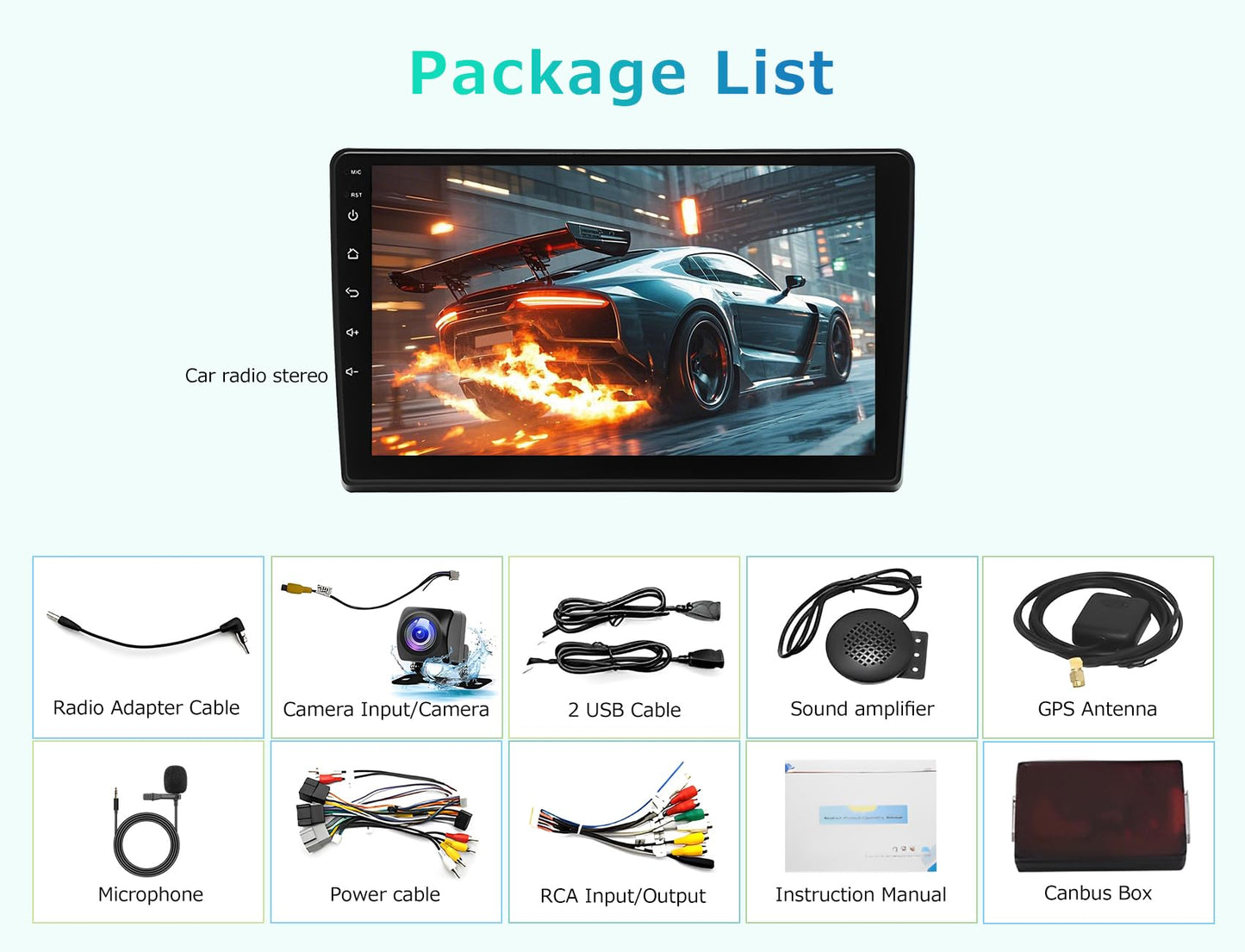 10Inch Car Stereo Radio Car-play GPS Navi Compatible for F150/F250 2004-2014 Android 13