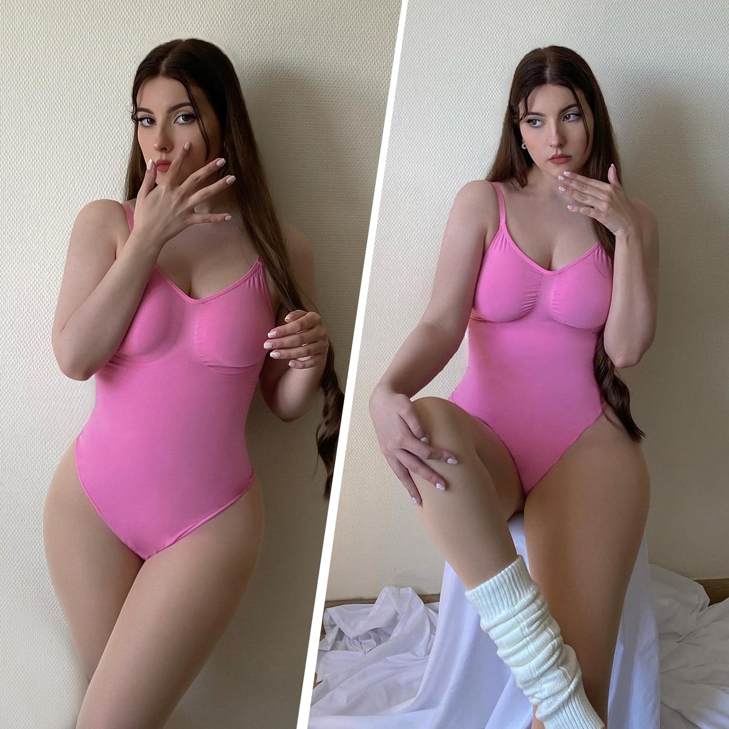 Women's Shapewear Bodysuit Tummy Control Body Shaper Seamless Sculpting Snatched Waist Body Suit