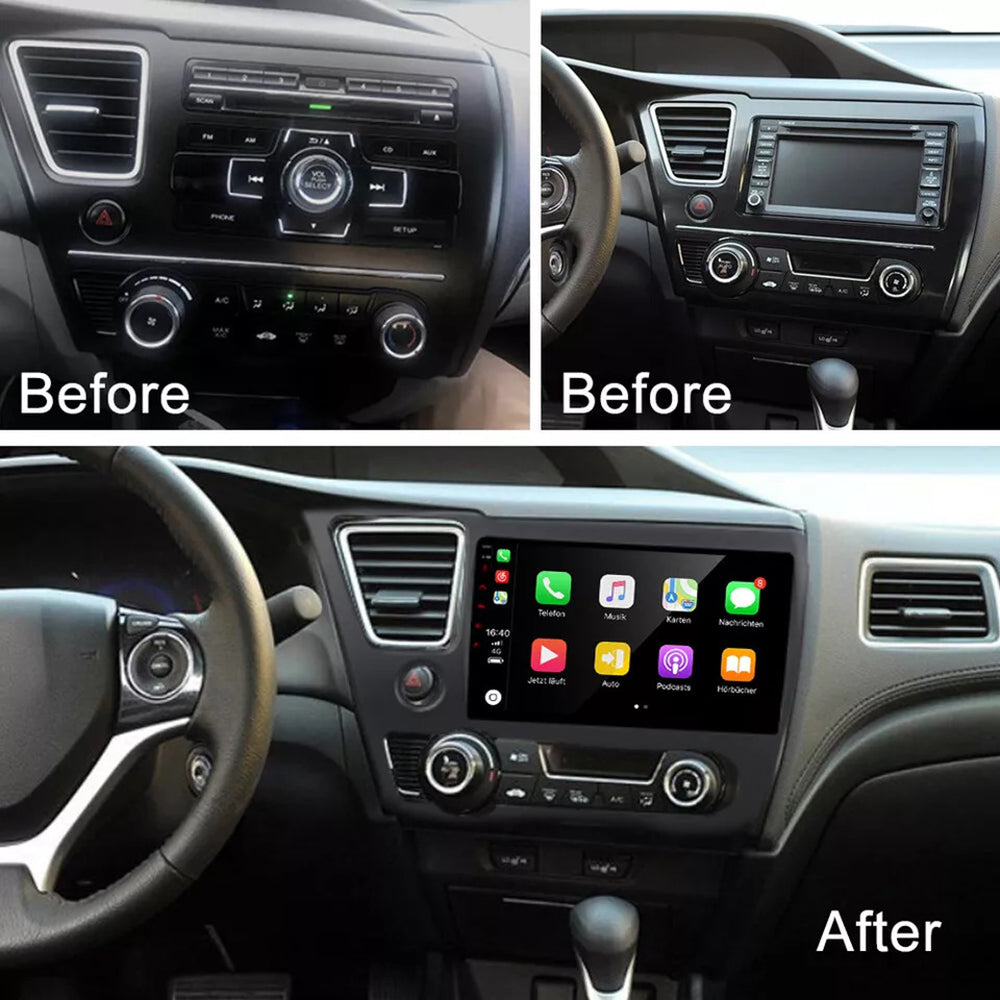 9Inch Car Stereo Radio Car-play GPS Navi Compatible for Civic 2013-2017 Android 13