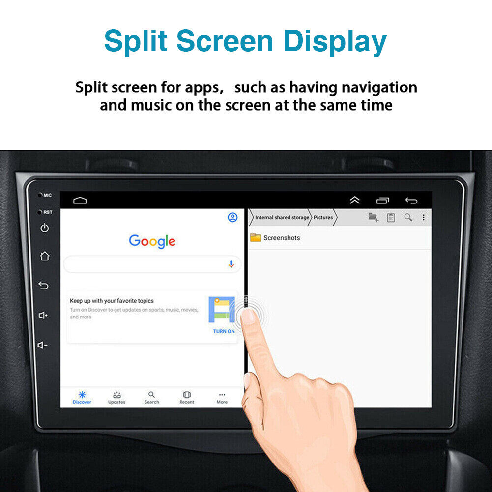 Android 13 Car Stereo for Toyota RAV4 2007–2012 – 9" Touchscreen with Wireless CarPlay & Android Auto, 2+32GB, Long License Plate Backup Camera