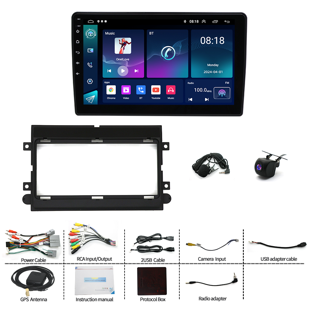 10Inch Car Stereo Radio Car-play GPS Navi Compatible for F150/F250 2004-2014 Android 13
