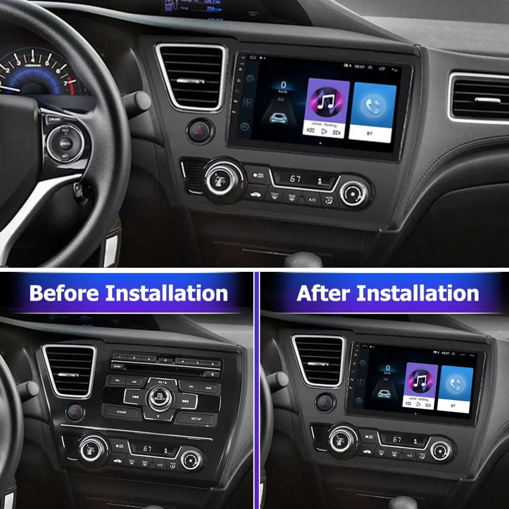 9Inch Car Stereo Radio Car-play GPS Navi Compatible for Civic 2013-2017 Android 13