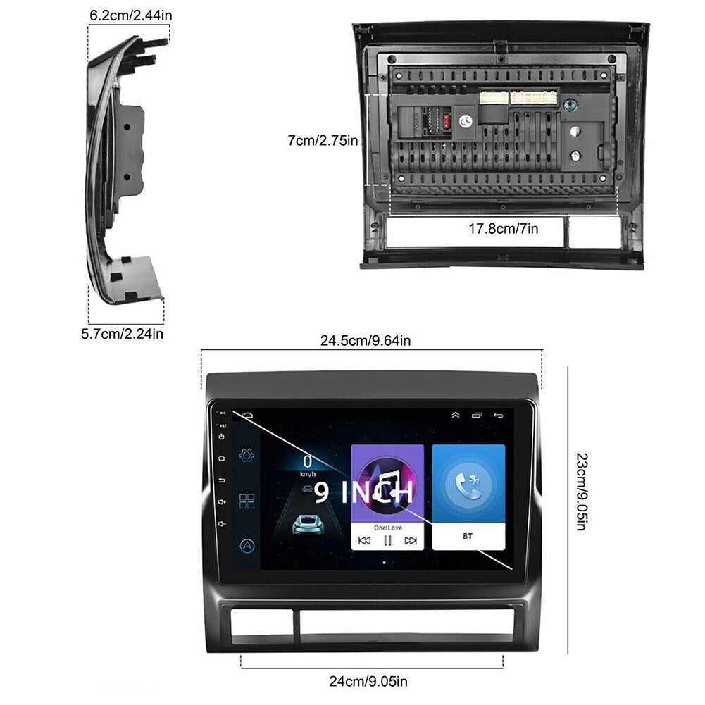 9" Android 13 Car Stereo for 2005–2013 Toyota Tacoma with Built-in CarPlay & Android Auto | 2+32G | AHD Backup Camera Included