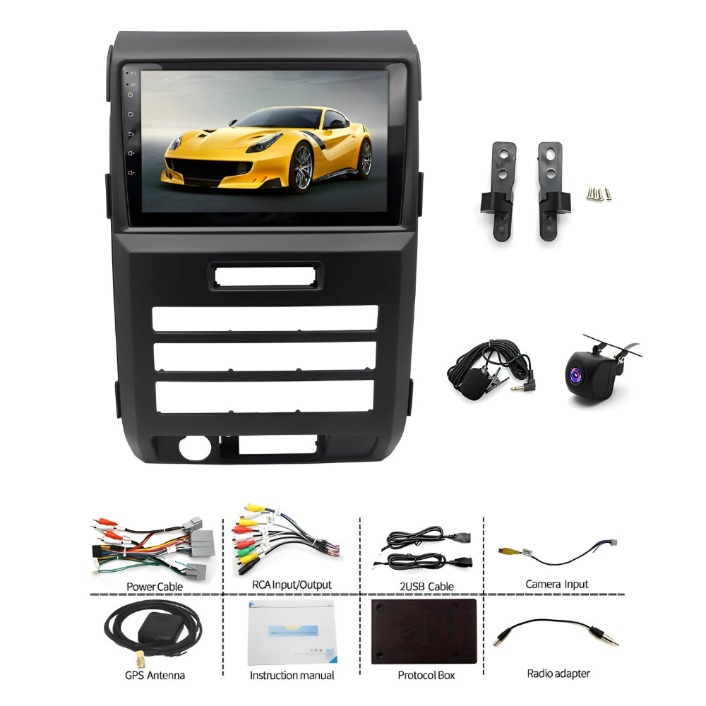 9" Android 13 Car Stereo with CarPlay & GPS for 2009-2014 Ford F-150 – 2+32GB, Touchscreen, Wireless Android Auto, Enhanced Audio & Navigation