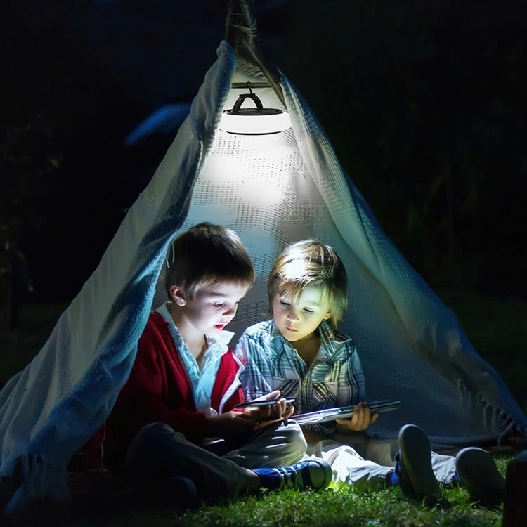 Rechargeable Camping Fan with LED Light – Portable, Lightweight & Long Battery Life for Outdoor Adventures