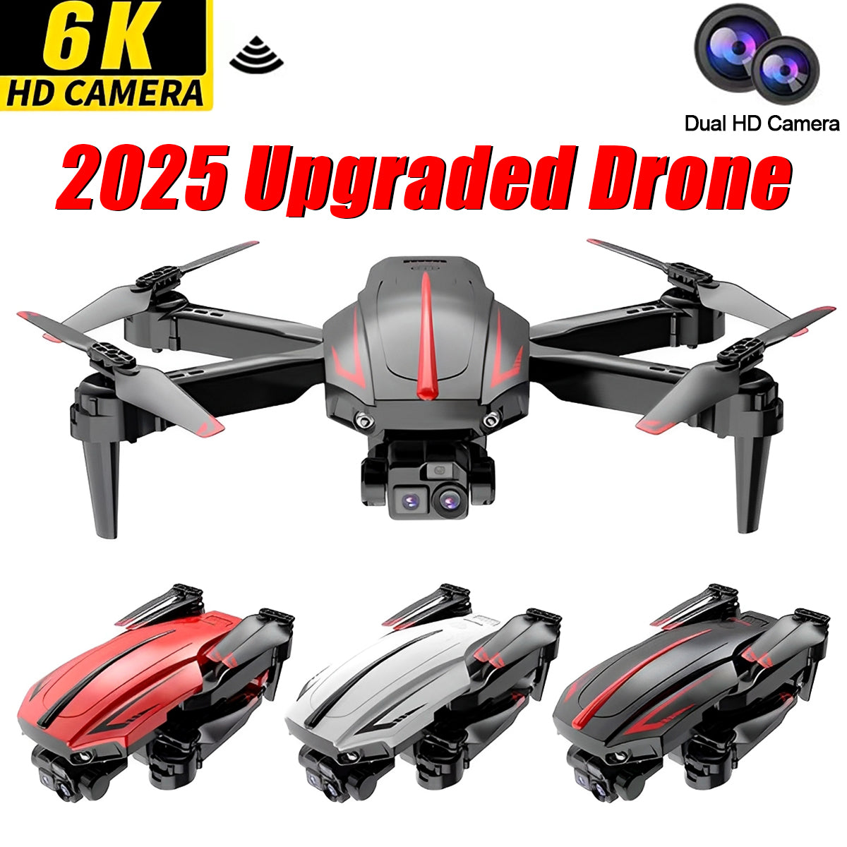 NEW 2025 CS-1 Drone 6K Professional Dual camera ESC WIFI FPV Four Axis Folding RC Aerial Photography Toy dron 4k profesional