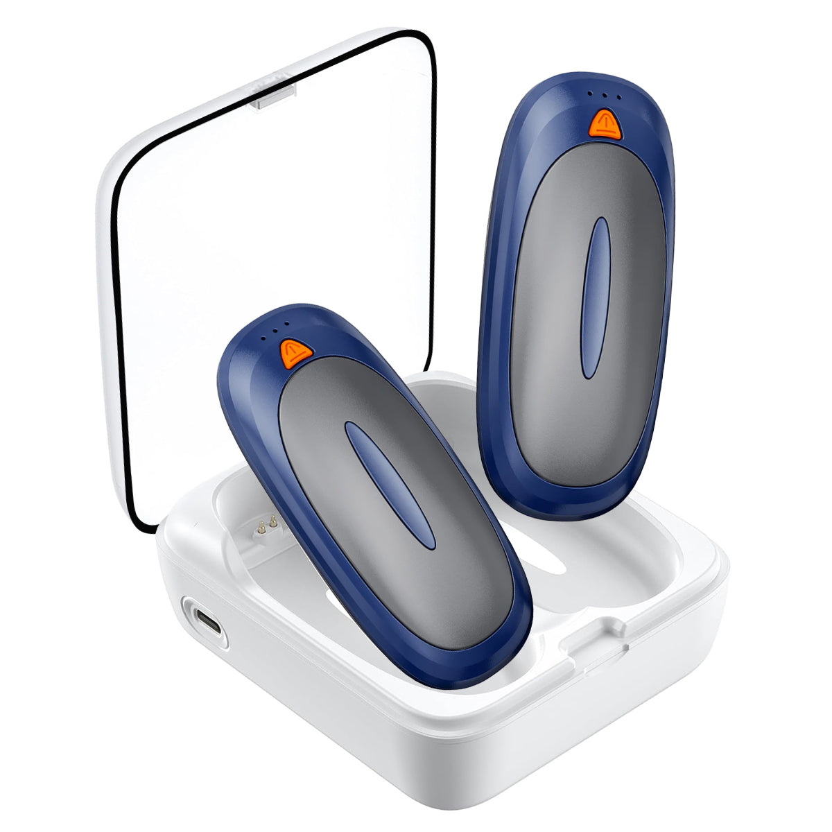 Intelligente KI-Handwärmer im 2er-Pack mit Ladeetui – Taschenwärmer, 3 Heizstufen, schnelles Aufheizen, luxuriöses Geschenk für Winter, Reisen & Outdoor-Aktivitäten, tragbares Weihnachtsgeschenk