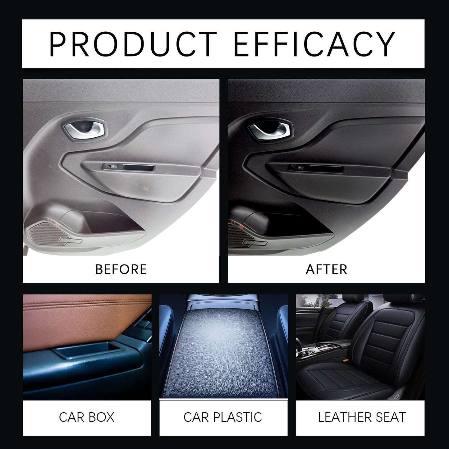 Car Interior Cleaner Interior Polish and Restorer 100ML Deep Clean Polishing Cleaner