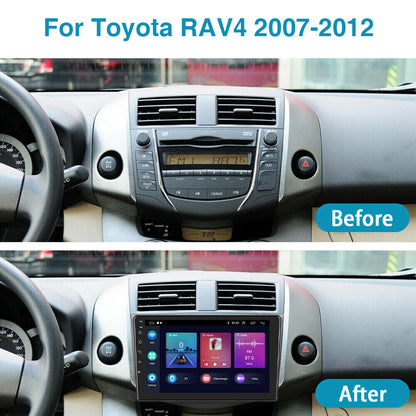 Android 13 Car Stereo for Toyota RAV4 2007–2012 – 9" Touchscreen with Wireless CarPlay & Android Auto, 2+32GB, Long License Plate Backup Camera