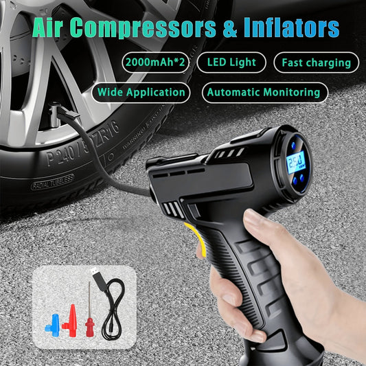 Portable USB Air Pump – Wireless, Rechargeable, Multi-Function Inflator & Deflator for Outdoor & Home Use