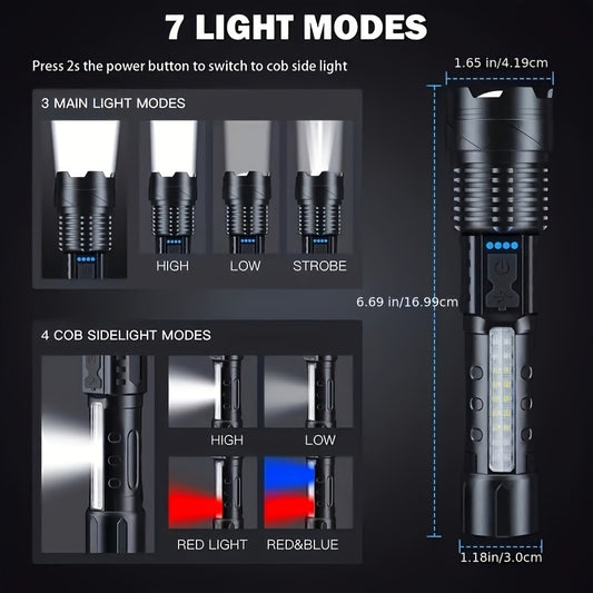 A76 Tactical Flashlight – Powerful, Compact & Reliable for Outdoor Adventures and Emergency Lighting