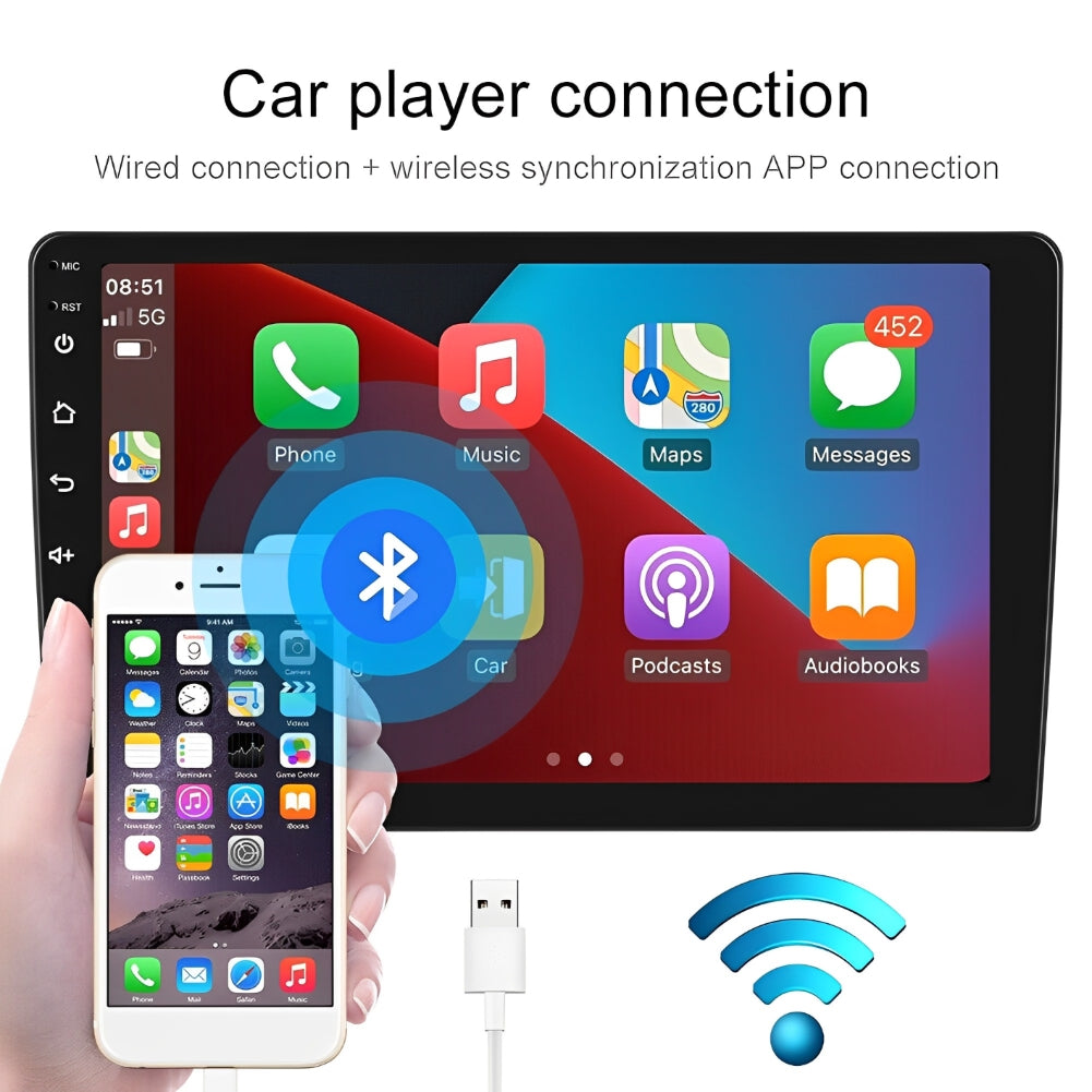 Android 13 Car Stereo for Honda Accord (2008–2013) – 10" Touchscreen, Built-in CarPlay & Android Auto, 2+32GB, Short License Plate Backup Camera